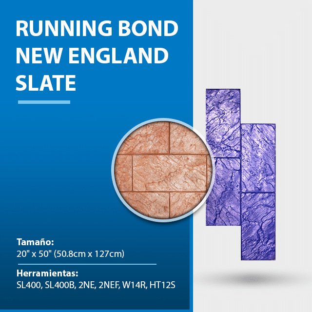 MOLDE RUNNING BOND NEW ENGLAND SLATE